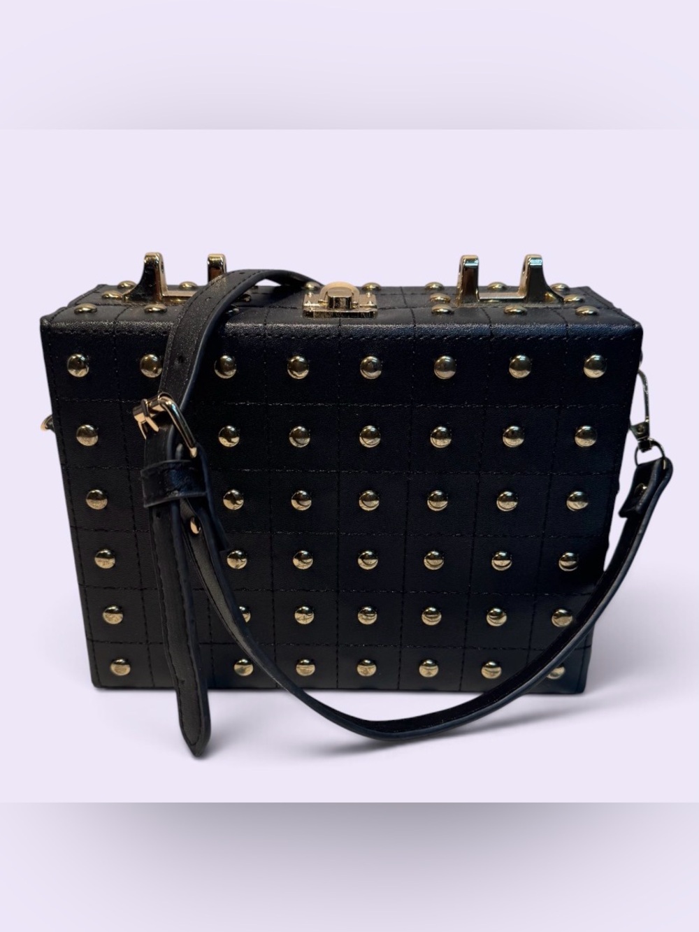 Black Studded Shoulder Bag Like New